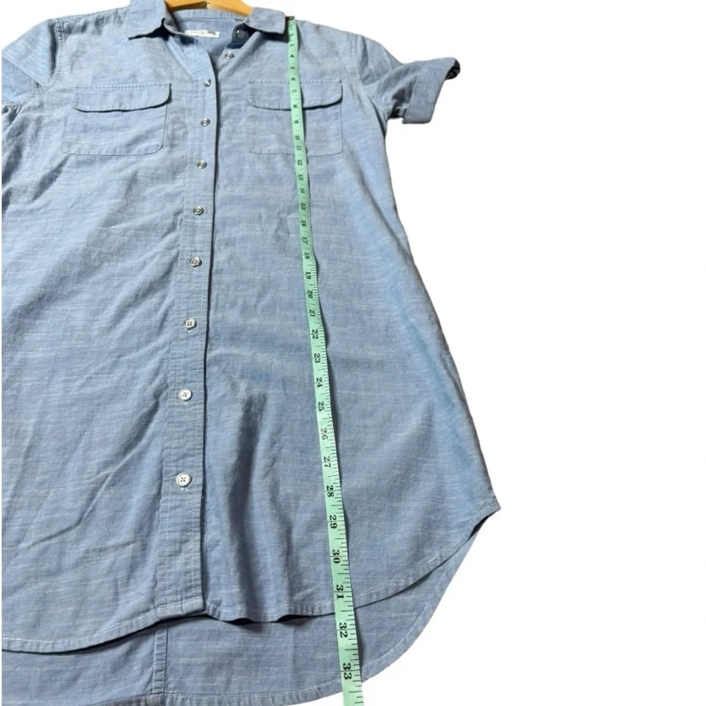 Equipment Femme Cotton Chambray Short-Sleeve Shirt Dress size S - Picture 8 of 8
